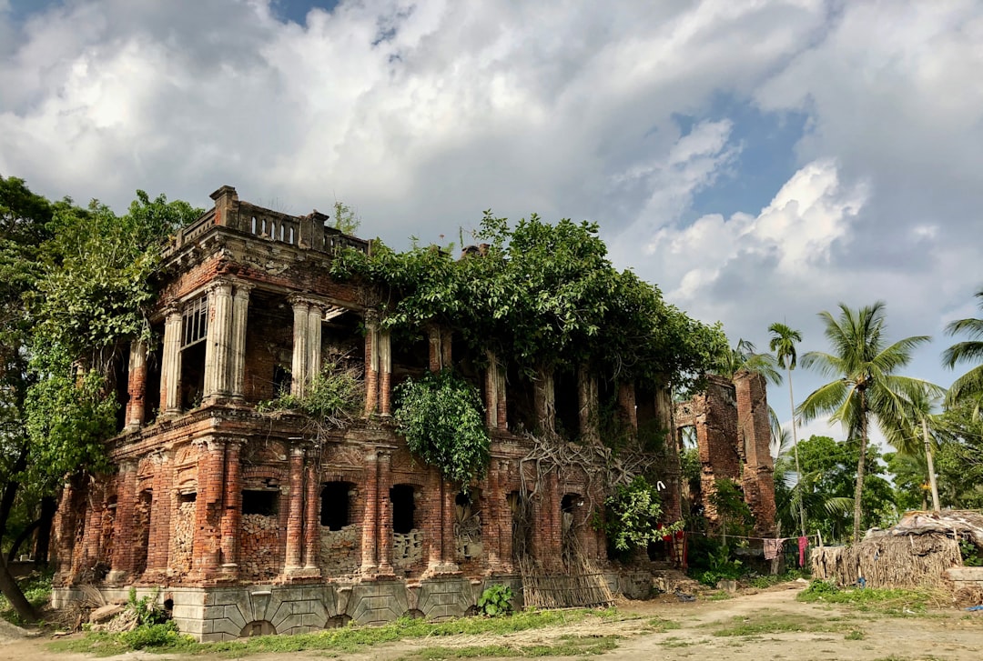 Textile magnate mansion in Satkhira, Bangladesh. by History Hidden abandoned building surround with trees